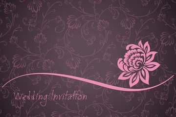 water lily , wedding card design, India