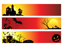 Abstract Halloween Web Banners