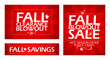 Fall blowout sale banners set.