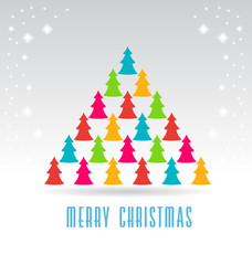 Wall Mural - Trees Christmas Tree Color Vector