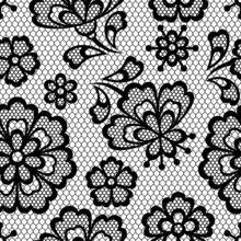 Old Lace Seamless Pattern, Ornamental Flowers. Vector Texture.