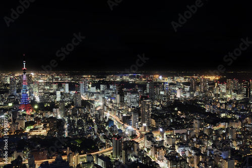 Naklejka samoprzylepna Tokio skyline