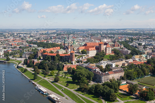 Board z aluminiowym obramowaniem Wawel castle polish city of krakow
