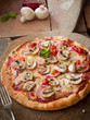 Tasty vegetarian Italian pizza