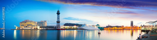 Board z aluminiowym obramowaniem Panoramiczny widok z portu vell. 
