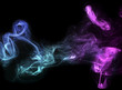© Matthew Matskov - Blue and green smoke dance