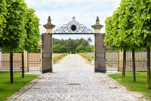 Gate To The Entrance Of A Vineyard Near St-Emilion