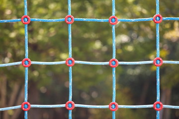 Wall Mural - rope climbing at children playground