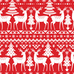 Sticker - Christmas seamless pattern