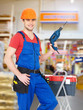 manual worker with tools at warehouse