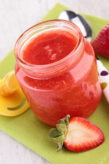 Poster - strawberry puree, baby food