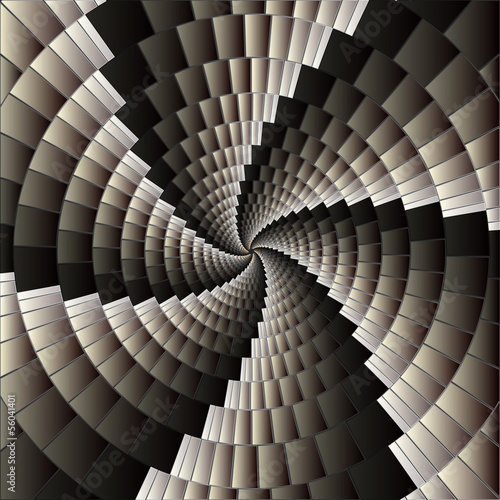Board z aluminiowym obramowaniem Abstrakcyjne tło ze spiralą