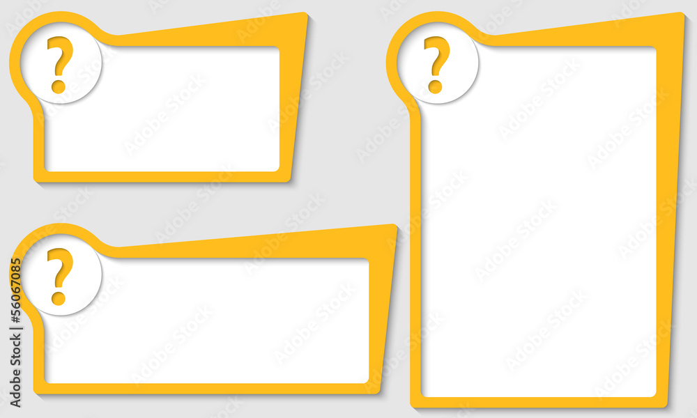set of three boxes with question mark Stock Vector | Adobe Stock