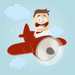 Wall Mural - flugzeug cartoon business