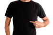 © Bits and Splits - Man in blank black t-shirt