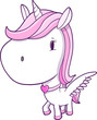 Cute Unicorn Pegasus Vector Illustration Art
