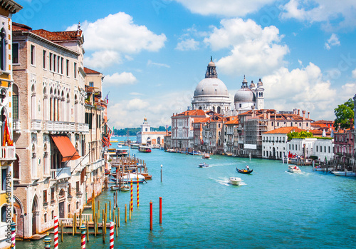 Fotoboard na płycie Kanał grande i bazylika santa maria della salute, wenecja, włochy