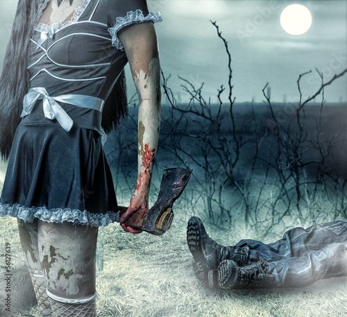 Fotoboard na płycie Koncepcja horroru halloween.