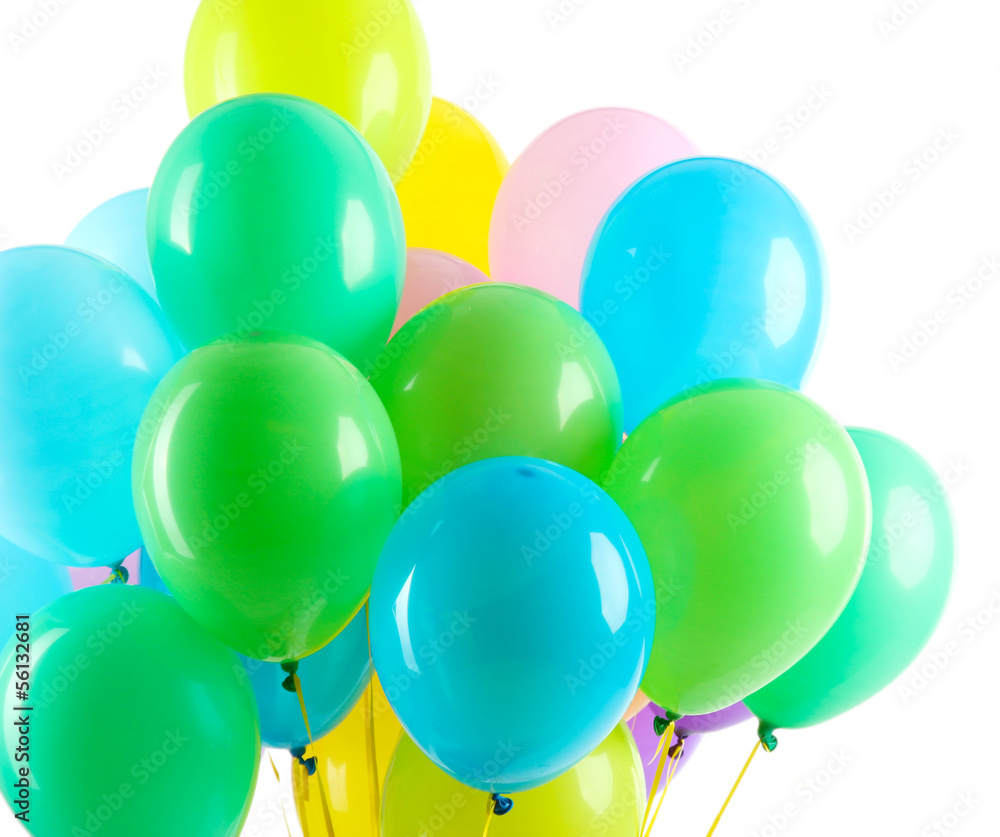 Colorful balloons isolated on white