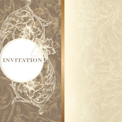 Poster - Luxury invitation card in vintage style