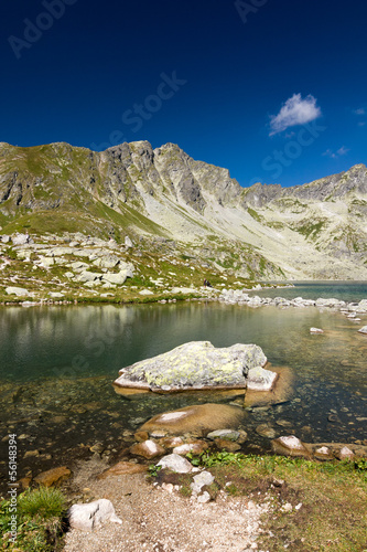 Fotoboard na płycie Górskie jezioro - Wysokie Tatry, Słowacja, Europa