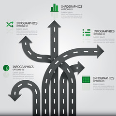 Canvas Print - Street & Sign Infographics Design Template