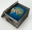 Earth Water in box isolated