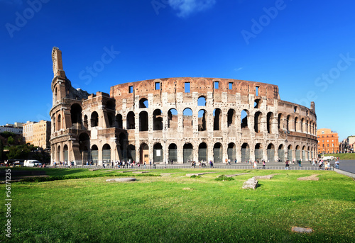 Tapeta ścienna Zmierzch i colosseum w Rome, Italy