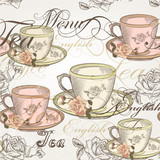 14)	Seamless vector wallpaper design in vintage style