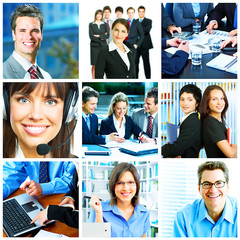 Canvas Print - Business people collage.