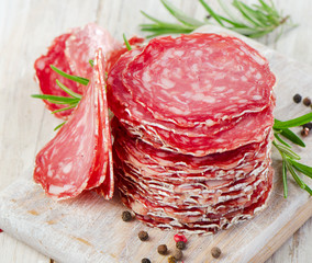 Slices of salami