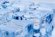 Blue Ice Cubes Abstract
