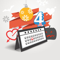 Poster - Different holidays of the year. Vector illustration