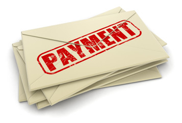 Sticker - payment letters  (clipping path included)