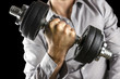 © Gajus - Closeup of businessman lifting weights