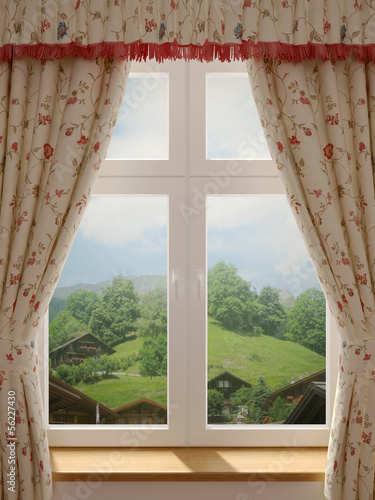 Fototapeta na wymiar Window with a beautiful view