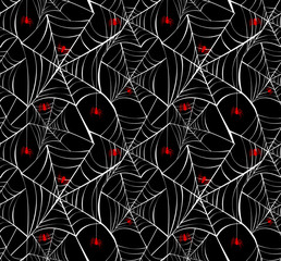 Halloween spider webs seamless pattern background EPS10 file.