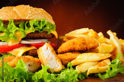 Naklejka samoprzylepna Fast food