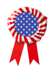 Poster - USA flag guarantee seal with ribbon