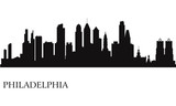 Fototapeta Las - Philadelphia city skyline silhouette background