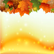 Осенний фон с каплями воды