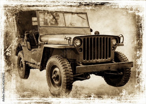 Fototapeta na wymiar Vintage offroader.