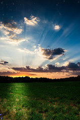 Wall Mural - sunset background