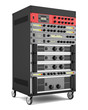 © Tiler84 - audio effects processors in a rack isolated on white backgroud