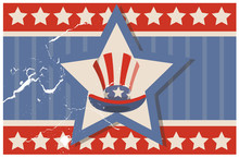Vintage USA Flag Theme Design Background Vector