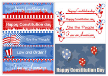USA Theme - Constitution Day Vector Illustration