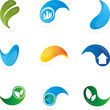 Logo, Tropfen, Blatt, Eco, Haus