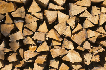 Wall Mural - Pile of Chopped Firewood