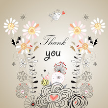 Thank You Card, With Font