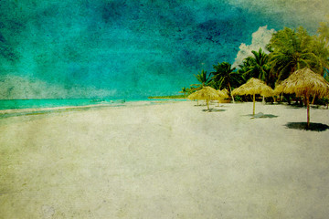 Poster - grunge beach